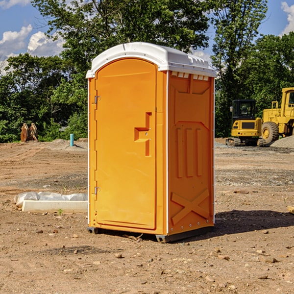 how often are the portable restrooms cleaned and serviced during a rental period in Frank